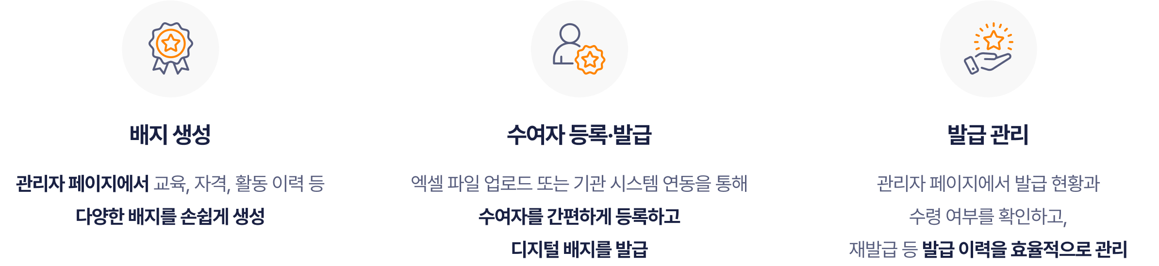 OmniOne Badge 플랫폼 주요 기능